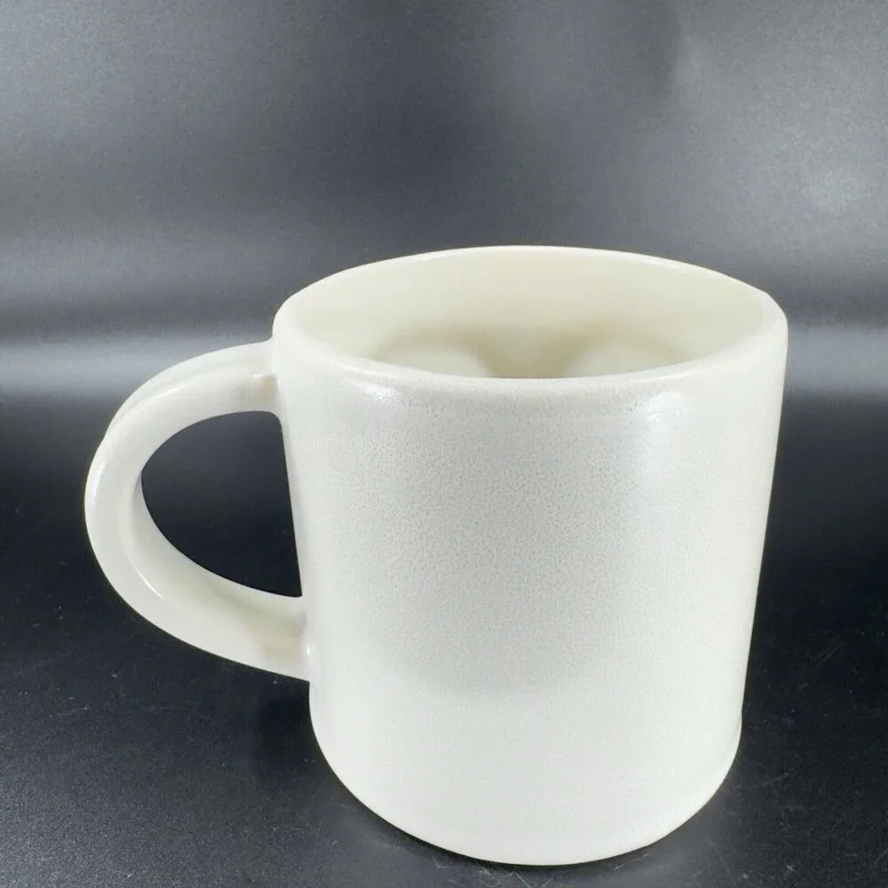 Pottery Barn Stoneware Pottery OWL Coffee Mug‎ Cup Shaped Whimsical Bird Mug